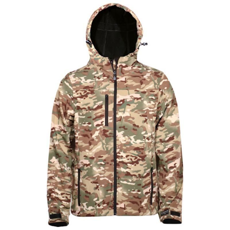 Τζάκετ αδιάβροχο Camo με κουκούλα SOFTSHELL FAGEO