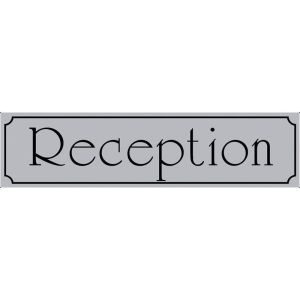 Πινακίδα σήμανσης αλουμινίου Reception