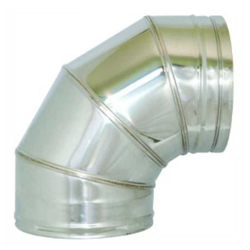 Καμπύλη-Γωνία 90º μονού τοιχώματος Inox TechnoGos