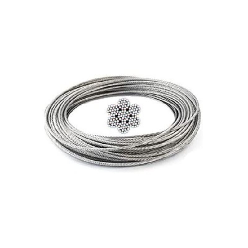 Συρματόσχοινο Inox Α4 7x19 από Φ2 έως Φ10