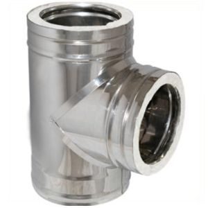 Ταφ 90° διπλού τοιχώματος Inox TechnoTherm