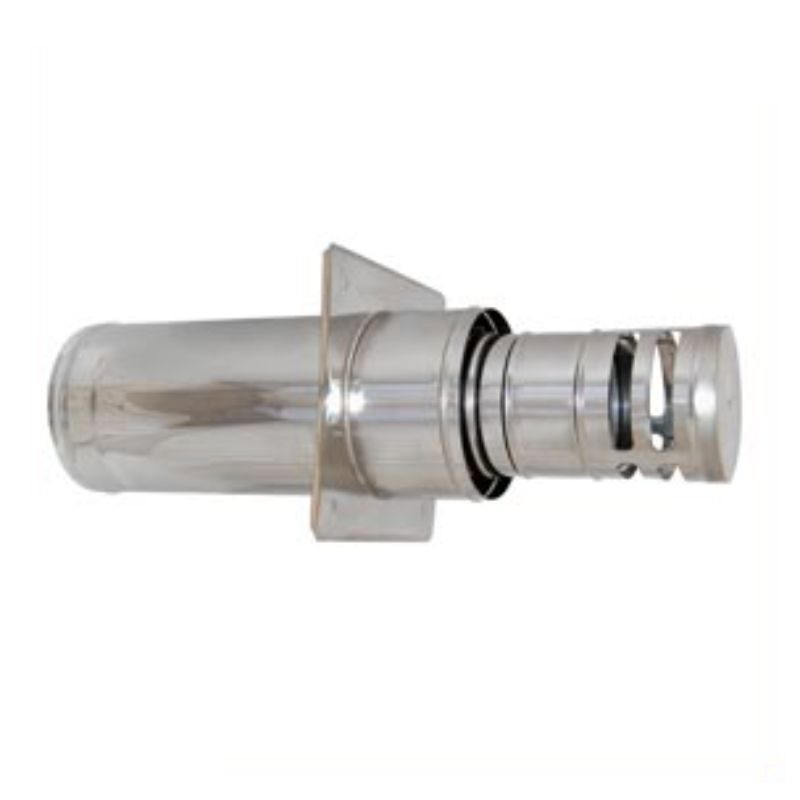 Οριζόντια απόληξη καμινάδας Inox 0.4mm-0.5mm TechnoGas