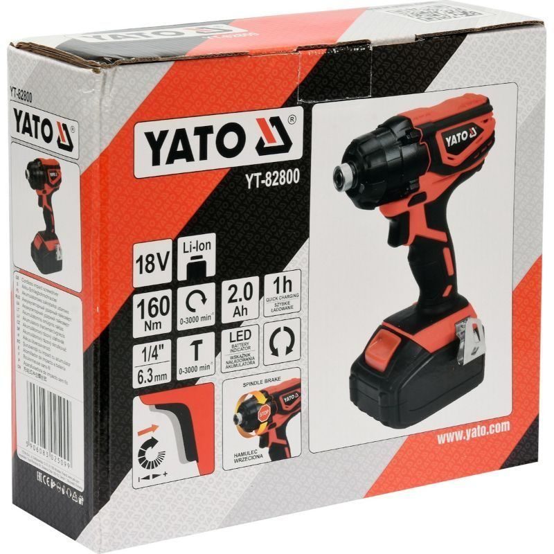 Παλμικό Κατσαβίδι 18V Με Μπαταρία 2.0Ah YATO YT-82800 - Image 5