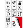 Κρουστικό Σκαπτικό Μπαταρίας SDS Plus YATO YT-82770