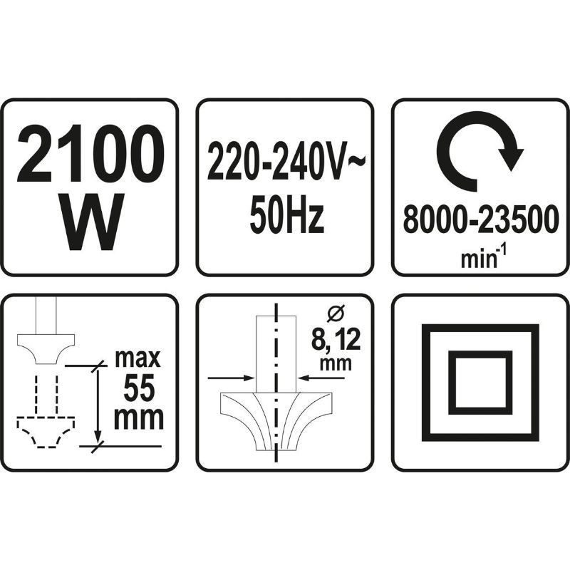 Κάθετη Φρέζα 2100W YATO YT-82380 - Image 3