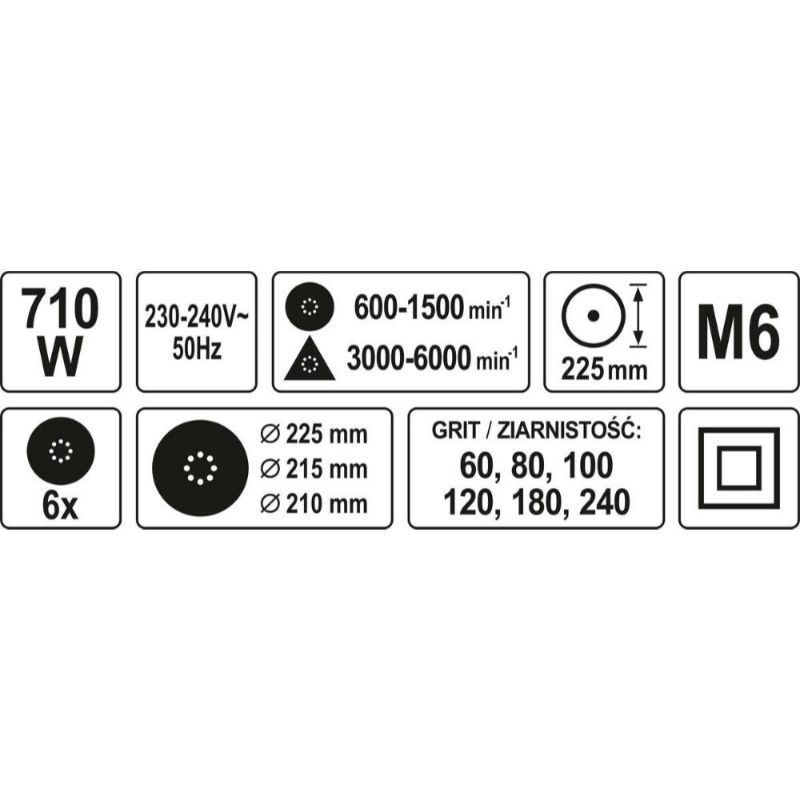 Τριβείο Τοίχου 710W YATO YT-82350 - Image 8