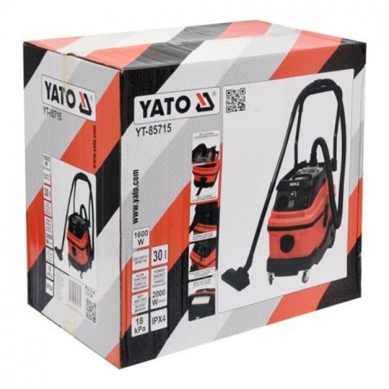 Ηλεκτρική Σκουπά Στερεών - Υγρών 1600W YATO YT-85715 - Image 4