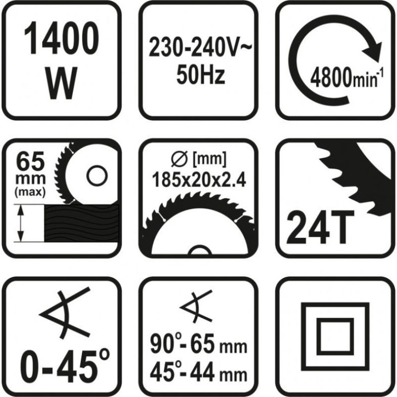 Δισκοπρίονο με Σύστημα Αναρρόφησης 1400W STHOR 79257 - Image 3