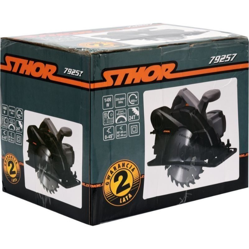 Δισκοπρίονο με Σύστημα Αναρρόφησης 1400W STHOR 79257 - Image 4