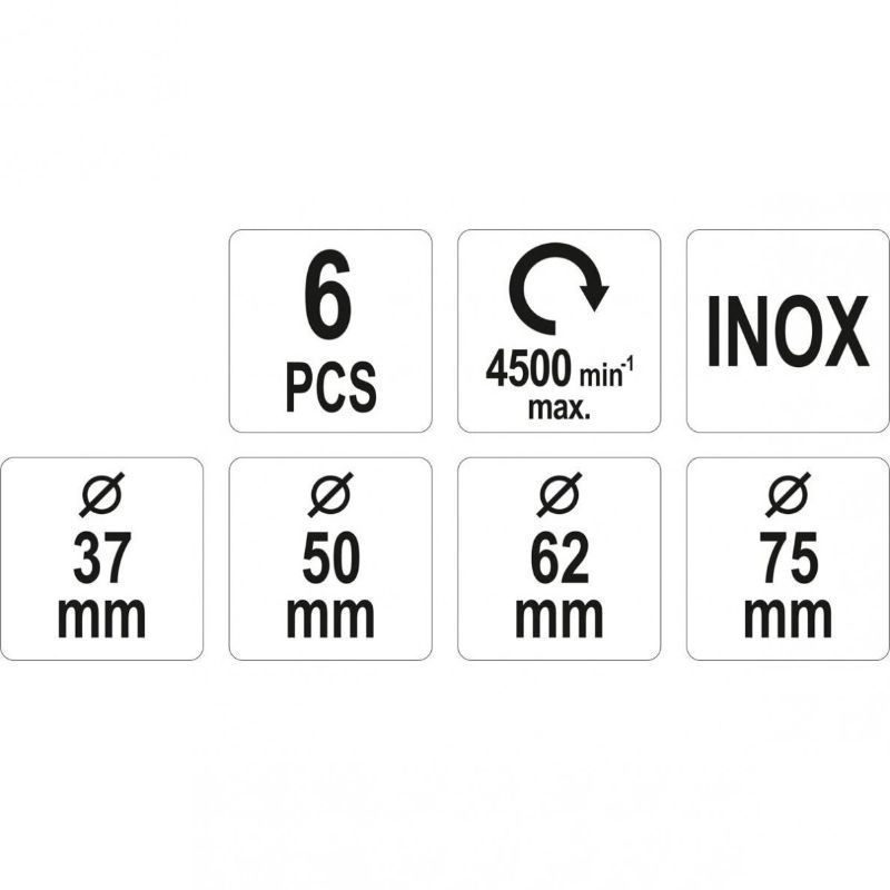 Σετ βούρτσες με άξονα 6τμχ INOX YATO ΥΤ-47593 - Image 3