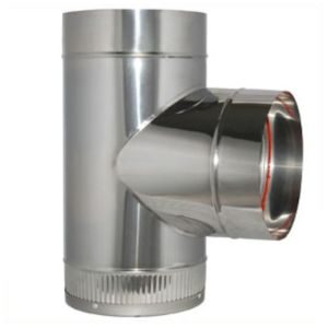 Ταφ αεραγωγών 90° διπλού τοιχώματος Inox TechnoSpiral