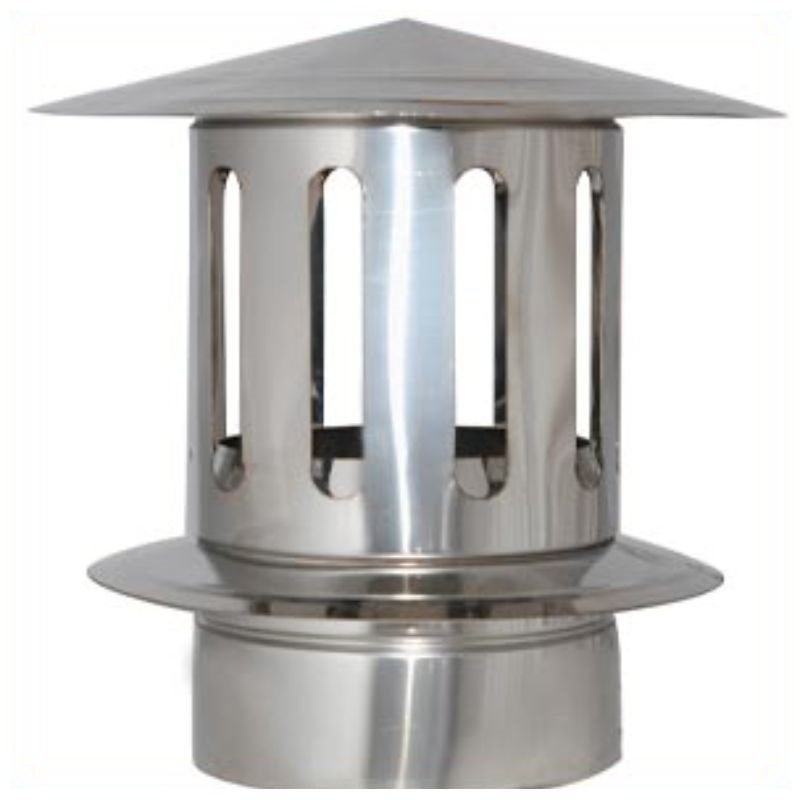 Απόληξη καπέλο καμινάδας Inox Fil-Top
