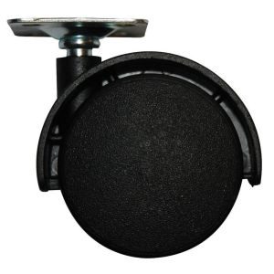 Ρόδα διπλή Φ40 με πέλμα 38 x 38 mm μαύρη