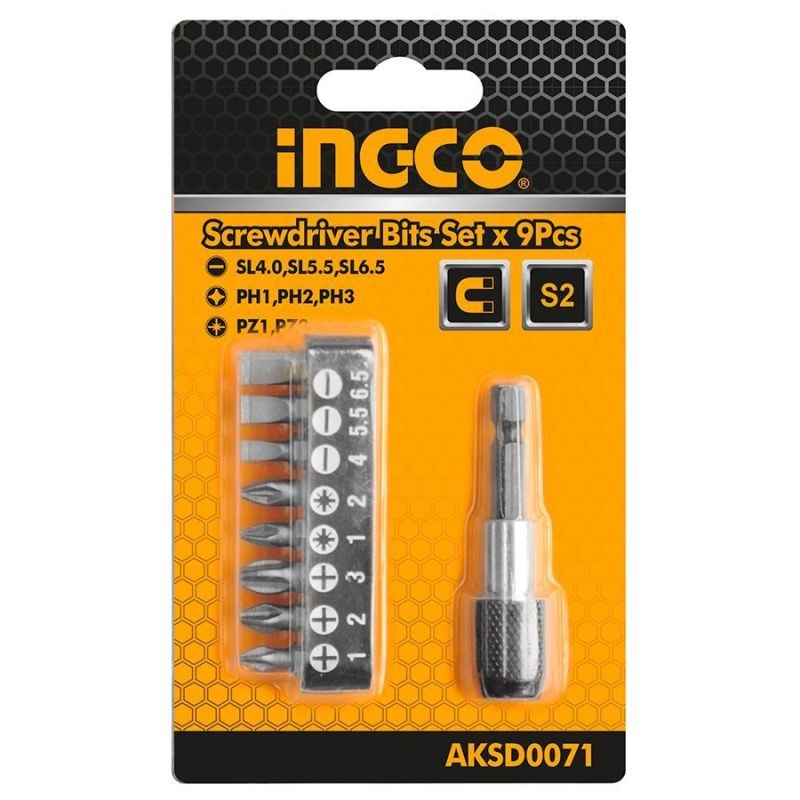 Σετ 9τεμ Μύτες με Μαγνητικό Αντάπτορα AKSD0071 INGCO - Image 2