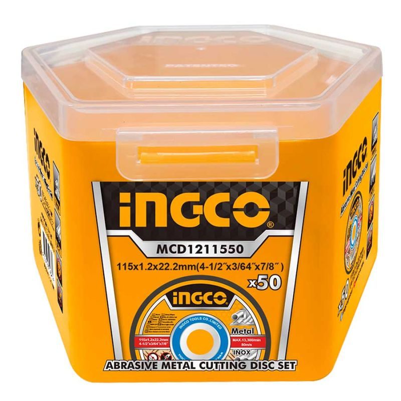 Δίσκοι Κοπής Σιδήρου inox 50 τεμ / κουτί Φ 115mm MCD1211550 INGCO - Image 2