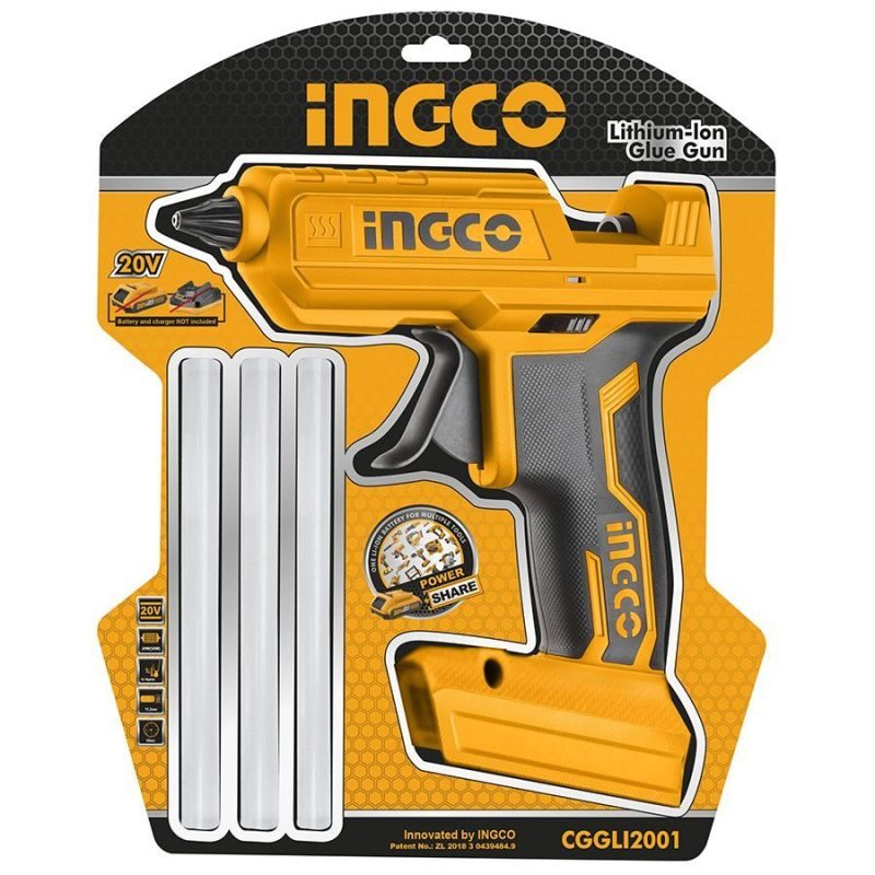 Πιστόλι Θερμόκολλας Μπαταρίας 20V Li-Ion SOLO CGGLI2001 INGCO - Image 6