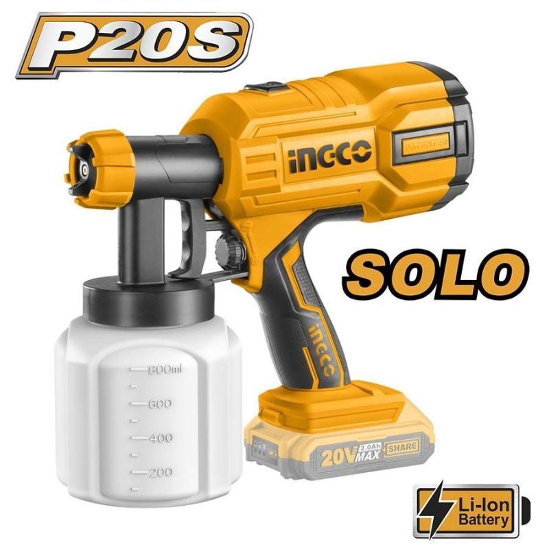 Πιστόλι Βαφής Μπαταρίας 20V Li-Ion SOLO CSGLI2001 INGCO - Image 4
