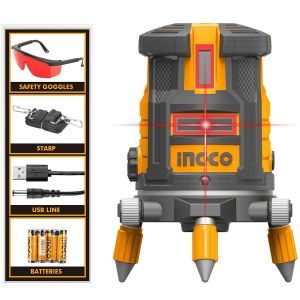 Επαγγελματικό Αυτοαλφαδιαζόμενο Laser Σταυρού με 5 Κόκκινες Δέσμες HLL306505 INGCO - Image 2
