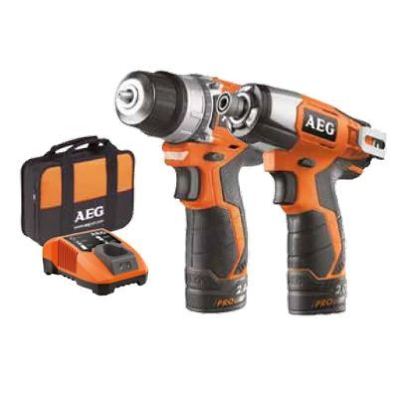 Σετ Δράπανο & Παλμικό 12V AEG