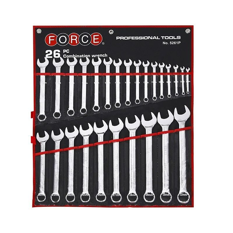 Γερμανοπολύγωνα κλειδιά σετ 26 τεμαχίων 6-32mm FORCE