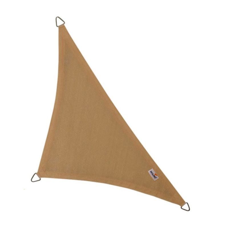 Τρίγωνο πανί σκίασης 285gsm γωνία 90° 4x4x5,7μ. Άμμος - Image 2