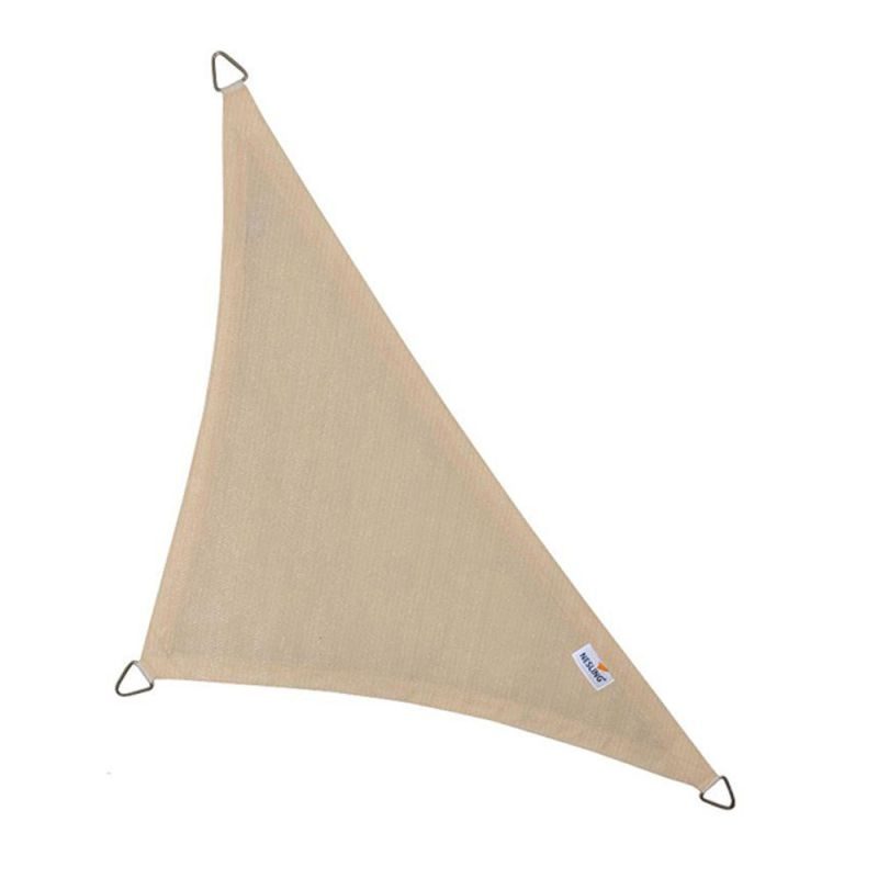 Τρίγωνο πανί σκίασης 285gsm γωνία 90° 4x4x5,7μ. Άμμος - Image 5