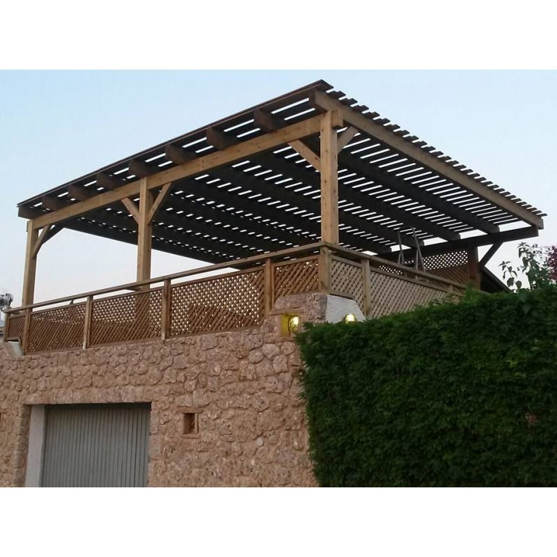 Ξύλινη πέργκολα με διπλή τάβλα   300 x 500εκ. - Image 2