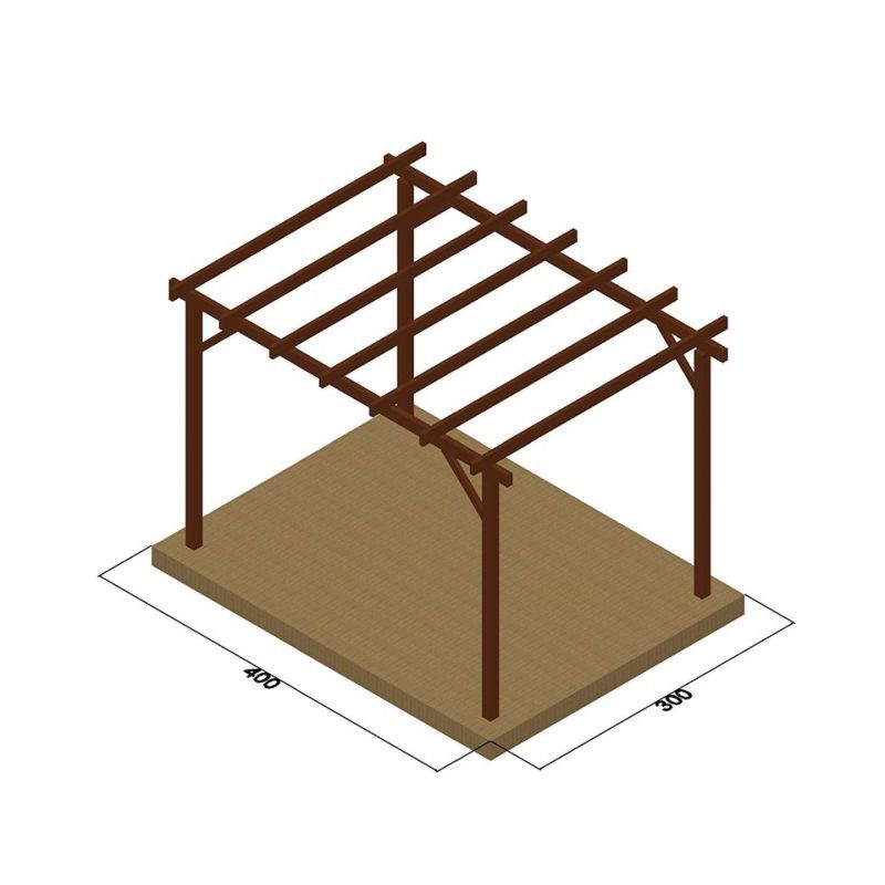 Σκελετός πέργκολας 400 x 400εκ. - Image 3
