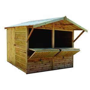 Ξύλινο περίπτερο kiosk market 240 x 180εκ.