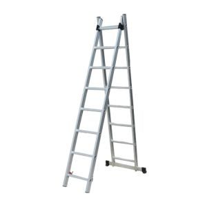 Inox Kiss Επεκτεινόμενη σκάλα αλουμινίου 2x11 σκαλοπατιών LAD211