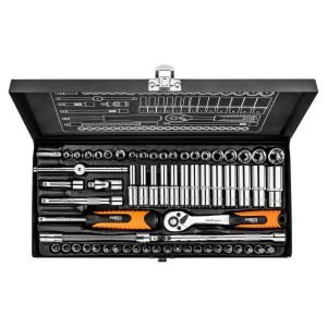 NEO TOOLS Σετ καστάνια  καρυδάκια 1/4" 63 τεμ. 08679