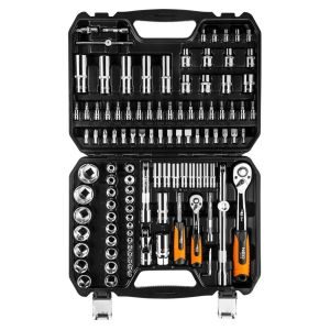 NEO TOOLS Σετ καστάνια με καρυδάκια και κλειδιά 1/2" & 1/4" 126 τεμ. 08666