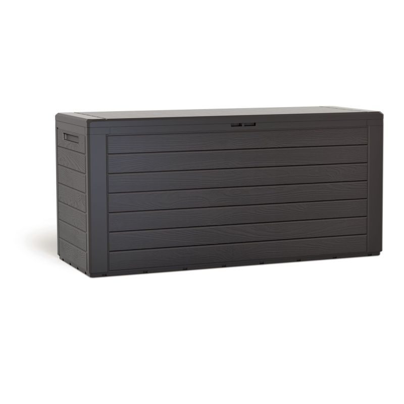 PROSPERPLAST Μπαούλο Αποθήκευσης Woodebox Ελαιόμαυρο 280lt MBWL280440U
