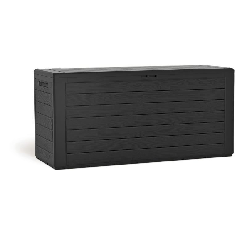 PROSPERPLAST Μπαούλο Αποθήκευσης Woodebox Ανθρακί 280lt MBWL280S433