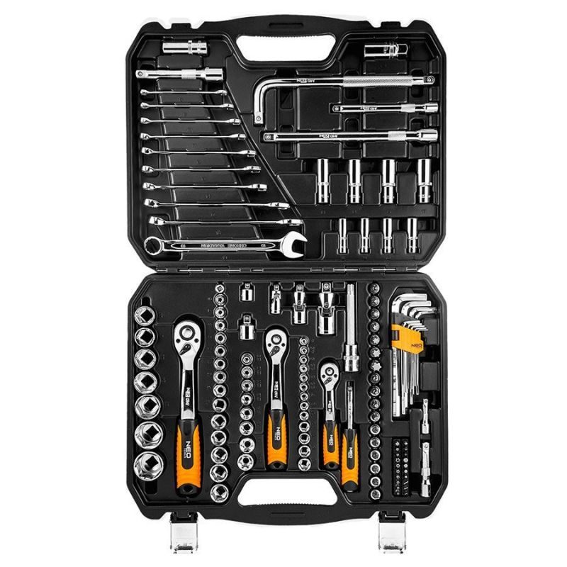NEO TOOLS Καστάνια & Καρυδάκια 1/2'', 3/8" & 1/4'' σετ 126τμχ 08667