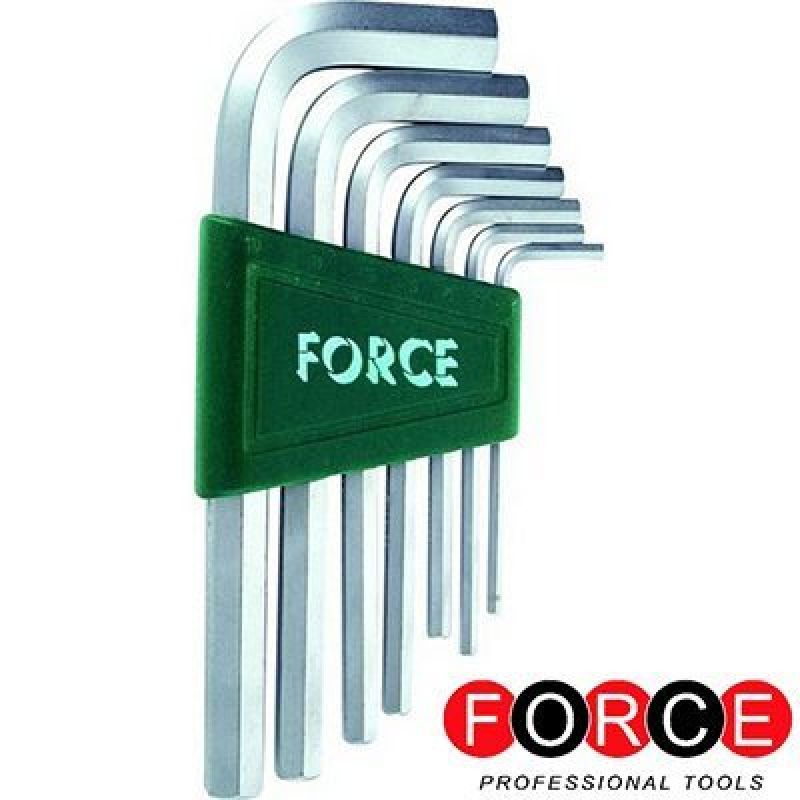 Κλειδιά Allen μακριά σετ 7 & 10 τεμαχίων Chrom Vanadium FORCE - Image 2