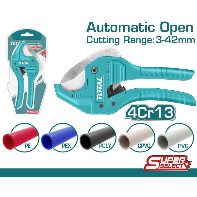 TOTAL ΨΑΛΙΔΙ ΠΛΑΣΤ. ΣΩΛΗΝΩΝ 193mm / 3-42mm SUPER SELECT (THT534216)