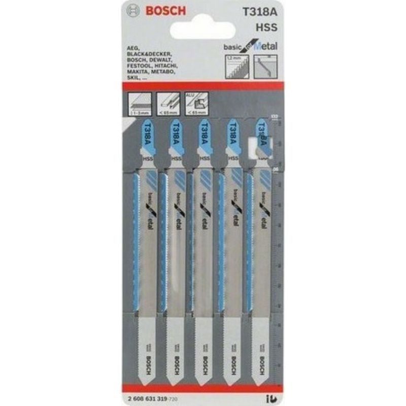 Πριονόλαμα Σέγας 5 Τεμάχια T318A HSS 2608631319 BOSCH