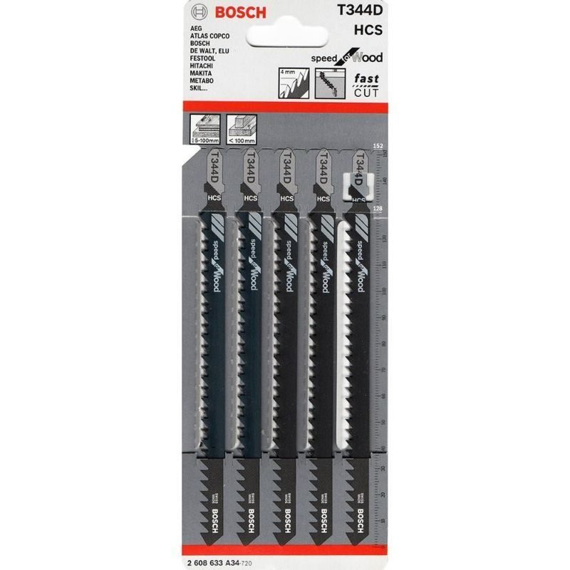 Πριονόλαμα Σέγας 5 Τεμάχια T344D 2608633A34 BOSCH