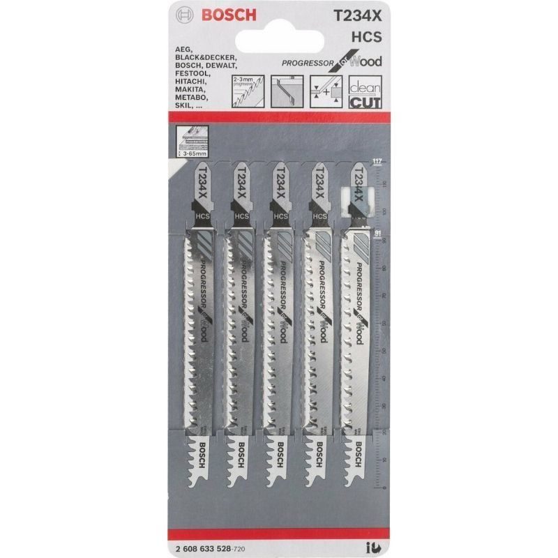 Λάμα Σέγας Ξύλου  Σετ 5τμχ T234Χ HCS 2608633528 BOSCH