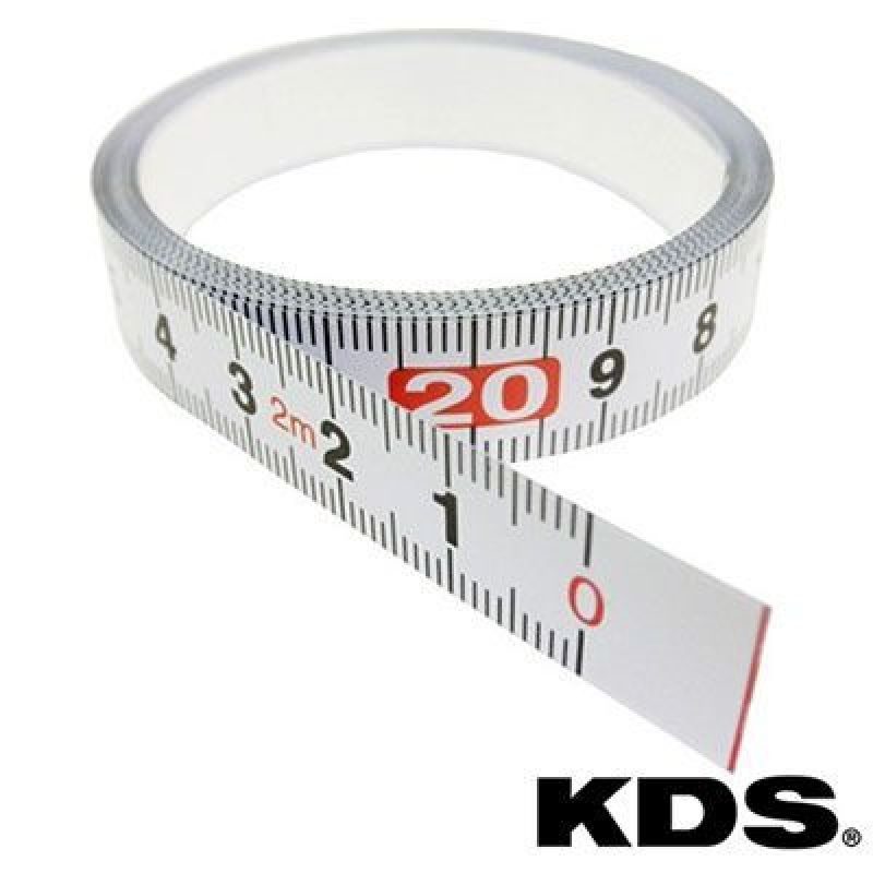 Μεζούρα αυτοκόλλητη λευκή 1-2 μέτρων KDS