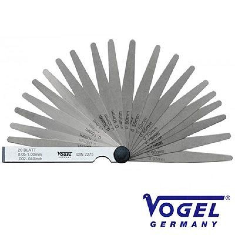 Φίλερ ρύθμισης βαλβίδων σετ 26 τεμαχίων VOGEL