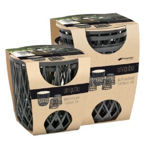 PROSPERPLAST Πολυλειτουργικά έπιπλα Unicubo Set 2+1 τεμ. Ανθρακί IKUBS3-S433