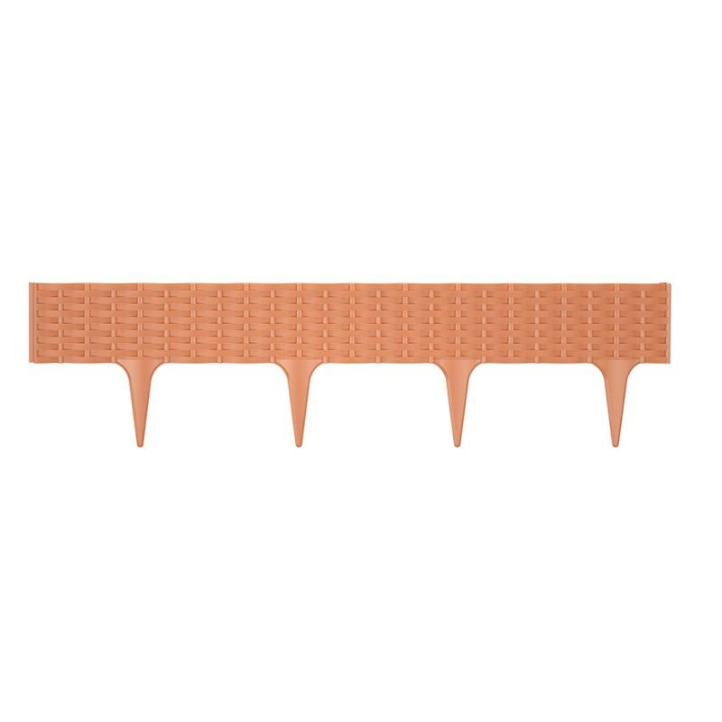Prosperplast Φράκτης Κήπου Garden Border Τερρακότα 5 τεμ. IBRA-R624