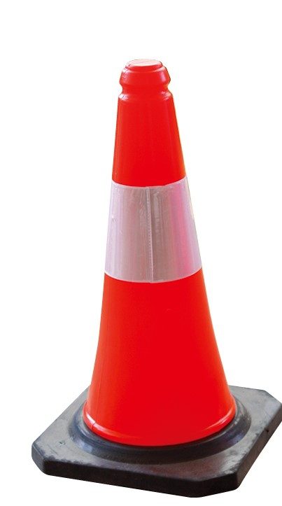 Inox Kiss Κώνος Σήμανσης LDPE με Μαύρη Βάση 50cm SAF50B