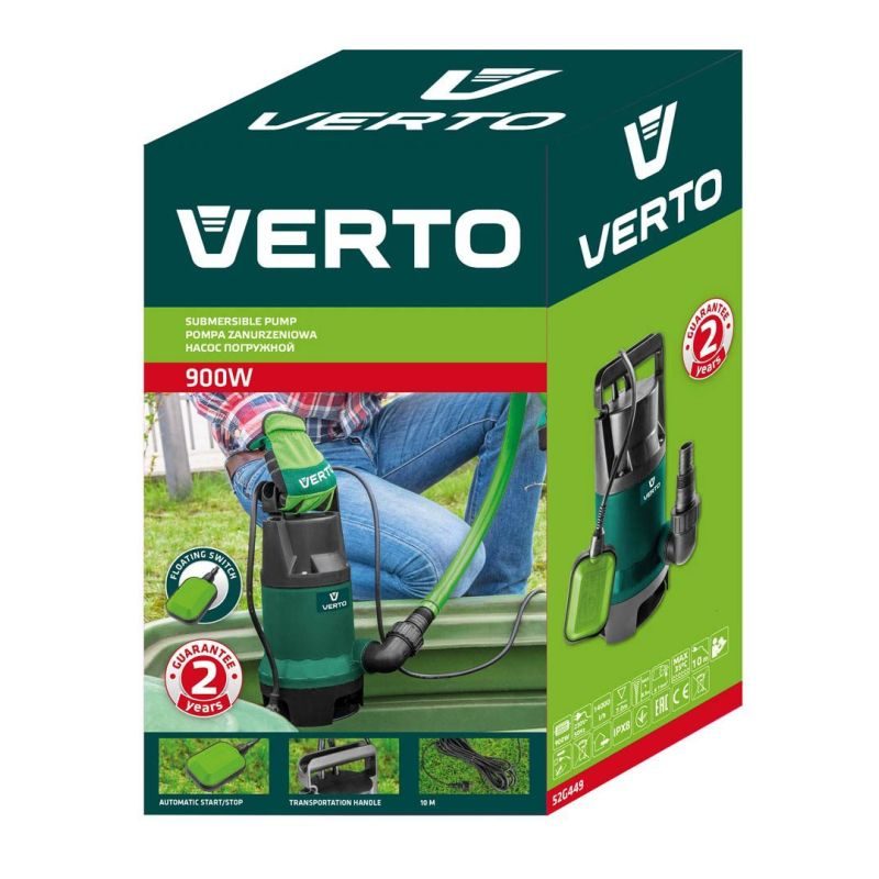 VERTO Υποβρύχια αντλία ακαθάρτων 400W 52G441 - Image 2