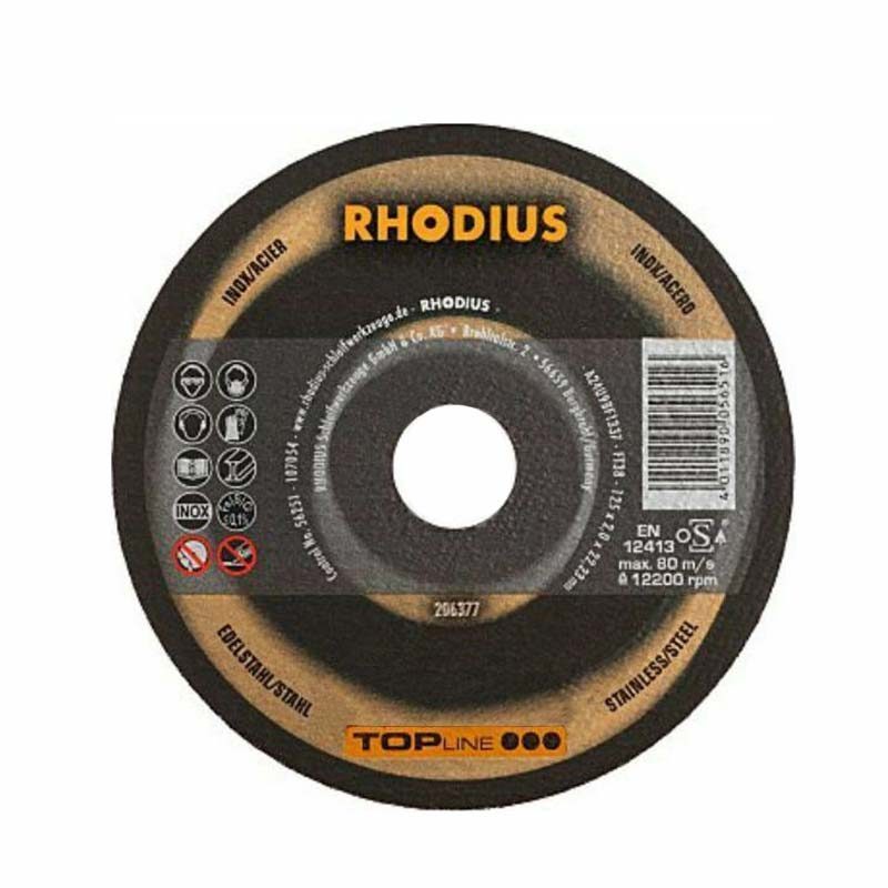 Δίσκος κοπής INOX σιδήρου υψηλού κράματος RHODIUS