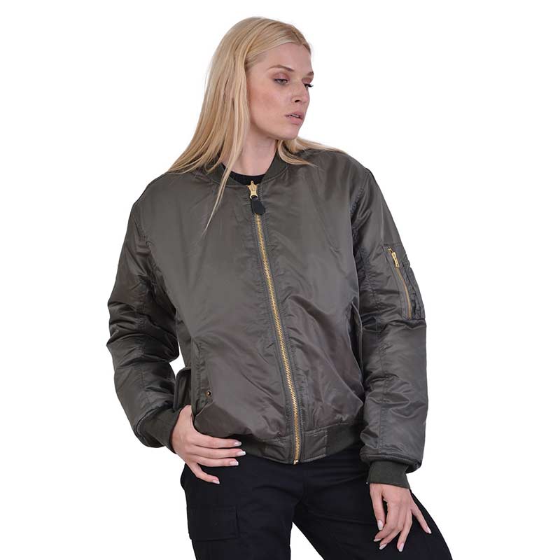 Τζάκετ χακί με εσωτερική επένδυση πολυεστέρα ERGOLINE