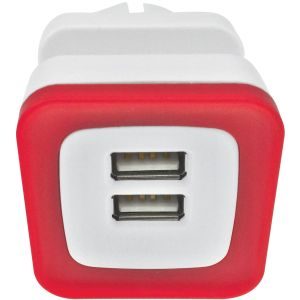 ΑΝΤΑΠΤΟΡΑΣ ΑΠΟ ΣΟΥΚΟ ΣΕ 2 USB ΚΟΚΚΙΝΟ 5V DC 2,4A