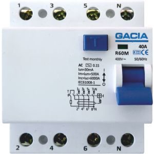 ΡΕΛΕ ΔΙΑΡΟΗΣ 4Χ63Α 30mA AC GACIA